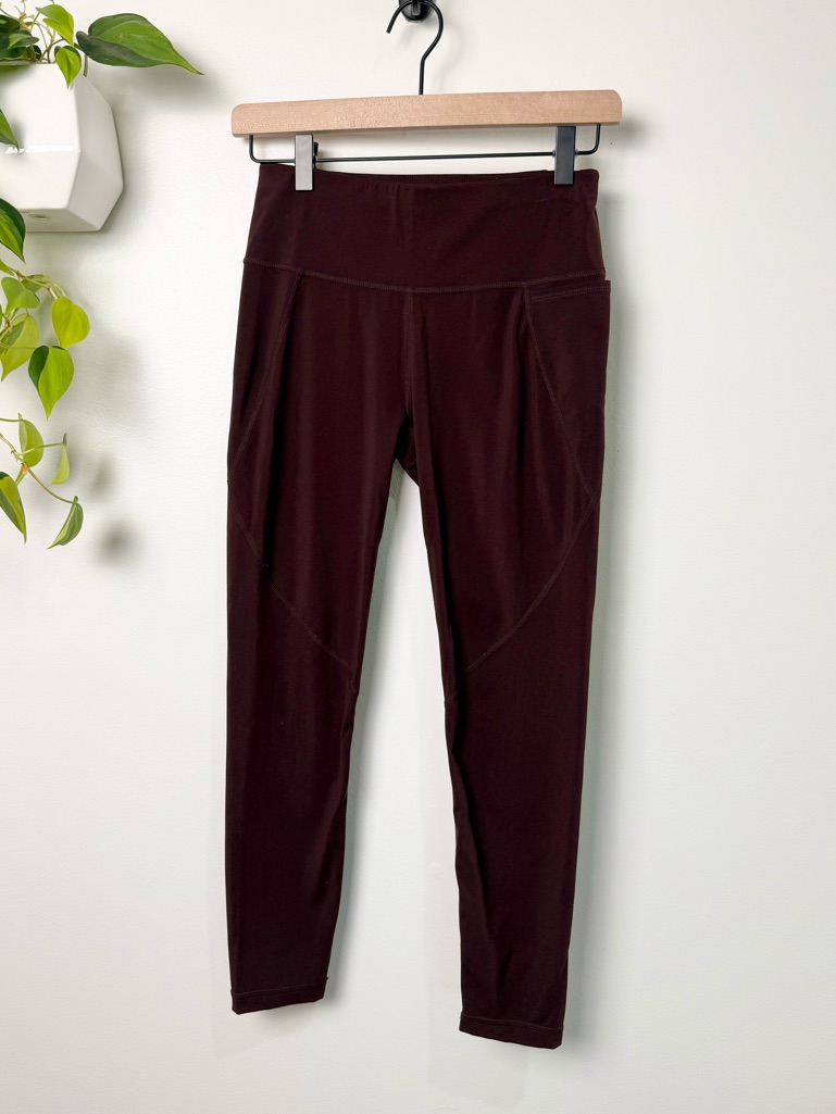 Sweaty Betty Power 7/8 Length Women’s Mid-Rise Leggings Sable Brown Xs